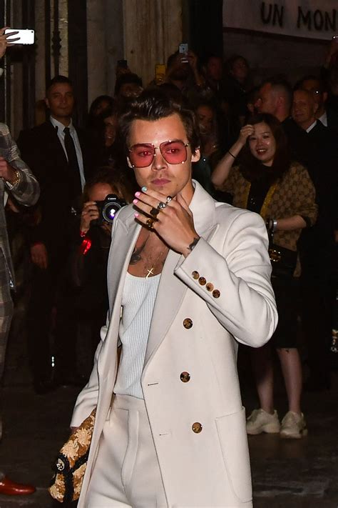 harry styles suits gucci|Harry Styles white suit.